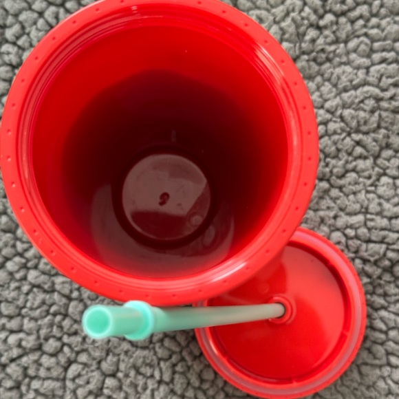 Starbucks Venti 24 oz tumbler in red, blue and turquoise marble waves - Picture 6 of 12